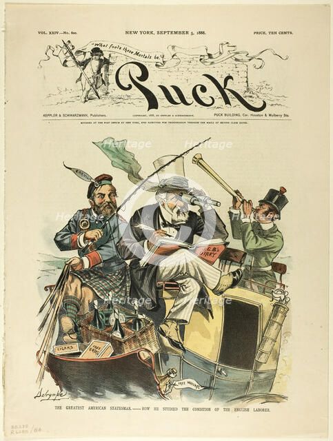The Great American Statesman, Puck, published September 5, 1883. Creator: Louis Dalrymple.