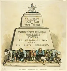 The Great American Tin Swindle, published October 19, 1892. Creator: William Allen Rogers