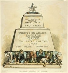 The Great American Tin Swindle, published October 19, 1892. Creator: William Allen Rogers