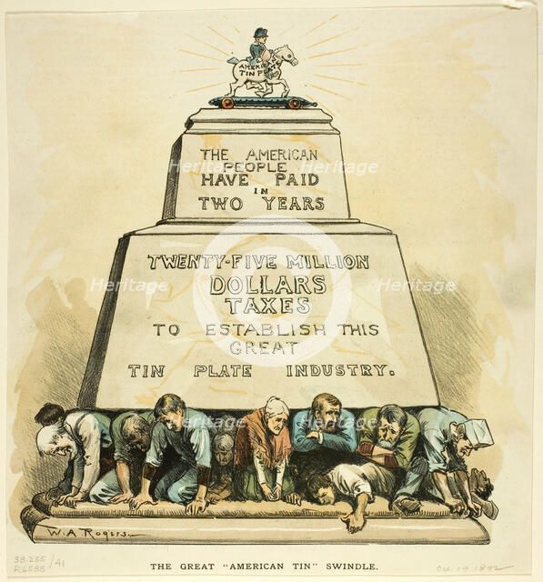 The Great American Tin Swindle, published October 19, 1892. Creator: William Allen Rogers.