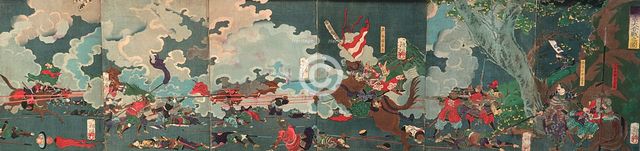 The Great Battle at Sekigahara, 1868. Creator: Tsukioka Yoshitoshi.