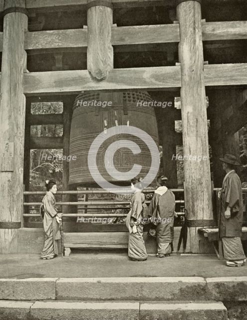 'The Great Bell at Chio-In Temple', 1910. Creator: Herbert Ponting.