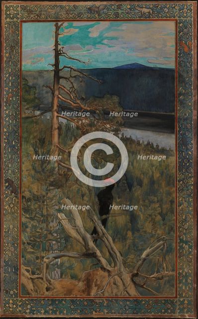 The Great Black Woodpecker, 1893. Creator: Akseli Gallen-Kallela.