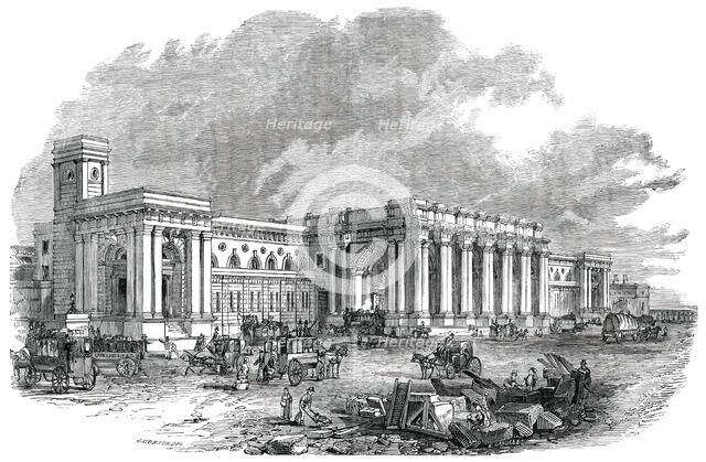The Great Central Railway Station at Newcastle-Upon-Tyne, 1850. Creator: Unknown.