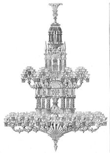 The Great Chandelier by Defries in the International Exhibition, 1862. Creator: Unknown