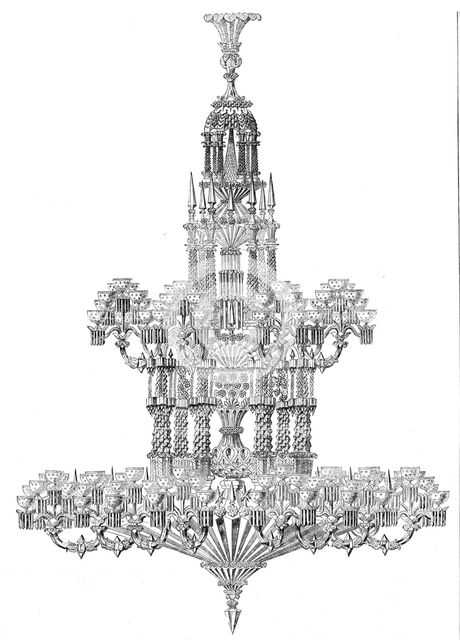 The Great Chandelier by Defries in the International Exhibition, 1862. Creator: Unknown.