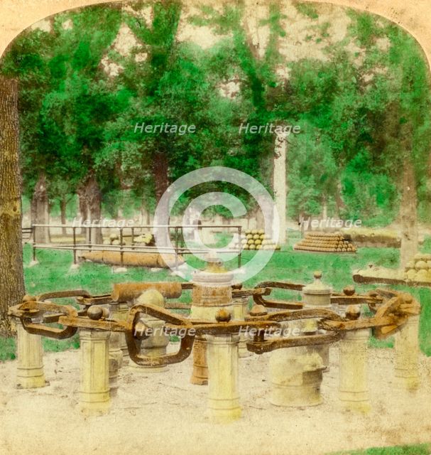 The Great Chain, Trophy Point, West Point, New York, USA, 1901. Artist: Underwood & Underwood