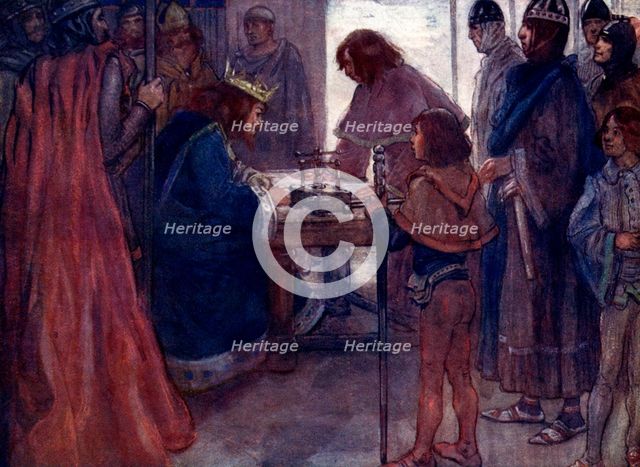 'The Great Charter was sealed with the King's seal', 1215, (1905).Artist: A S Forrest