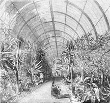 The great Chatsworth Conservatory - the interior, from the Central Walk, 1844. Creator: Unknown