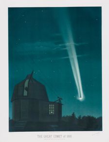 The Great Comet of 1881, observed on the Night of June 25-26, at 1h.30m AM, pub. 1881. Creator: Étienne Léopold Trouvelot (1827 ? 1895)