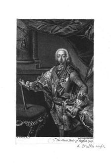 The Great Duke of Russia, 1749 (1752). Creator: Anthony Walker