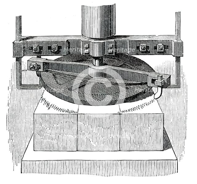 The Great Exhibition Building in Hyde Park - Circular Plane - Showing Cutter, 1850. Creator: Unknown.