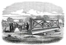 The Great Exhibition Building in Hyde Park - Testing the Girders, 1850. Creator: Unknown