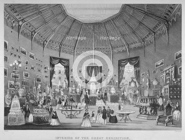 The Great Exhibition, Hyde Park, Westminster, London, 1851.                                      Artist: Jean-Marie Chavanne