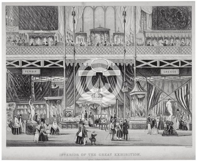 The Great Exhibition, Hyde Park, Westminster, London, 1851.                                      Artist: Jean-Marie Chavanne