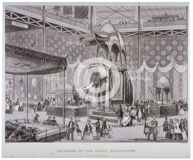 The Great Exhibition, Hyde Park, Westminster, London, 1851.                                      Artist: Jean-Marie Chavanne