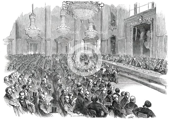 The Great Exhibition of Industry, 1851 - Meeting at the Mansion-House, 1850. Creator: Unknown.