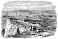The Great Explosion at Seaford - Seaford Bay and Cliff, 1850. Creator: Unknown