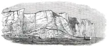 The Great Explosion at Seaford - the Cliff, after the Explosion, 1850. Creator: Unknown