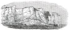 The Great Explosion at Seaford - the Cliff, after the Explosion, 1850. Creator: Unknown