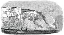The Great Explosion at Seaford - the Explosion - Cliff Falling, 1850. Creator: Unknown