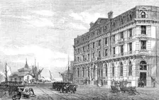 The Great Eastern Railway Terminus and Hotel at Harwich, 1865. Creator: Unknown