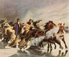 The Great Elector crossing the Curonian Lagoon, January 1679, (1936). Creator: Unknown