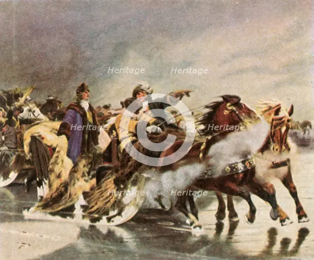 The Great Elector crossing the Curonian Lagoon, January 1679, (1936). Creator: Unknown.