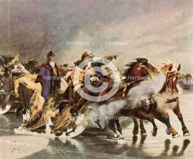 The Great Elector crossing the Curonian Lagoon, January 1679, (1936). Creator: Unknown.