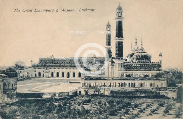 'The Great Emambara & Mosque. Lucknow', c1900. Artist: Unknown.