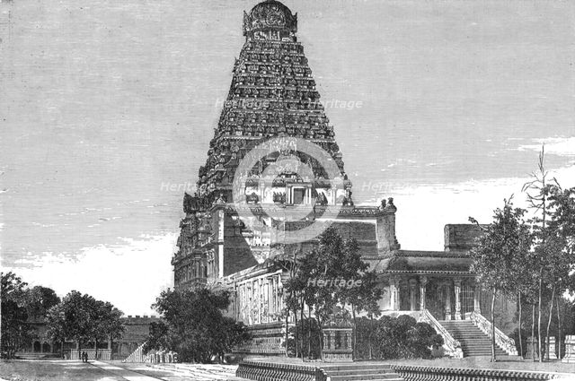 'The Great Entrance Gate of the Pagoda of Tanjore; Notes on the Ancient Temples of India', 1875. Creator: Unknown.