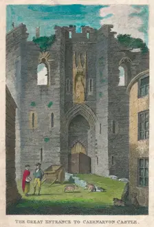 The Great Entrance to Caernarvon Castle 1808. Creator: Unknown