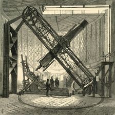 The Great Equatorial Telescope in the Dome, Greenwich Observatory (c1878). Creator: Unknown