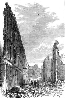 The Great Fire at Boston: Pearl-Street, 1872. Creator: Unknown