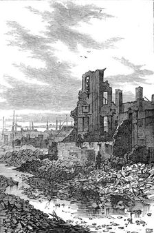 The Great Fire at Boston: Summer-Street, looking towards the harbour, 1872. Creator: Unknown