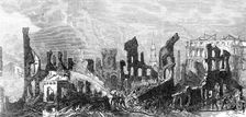 The Great Fire at Boston: view of the ruins, from Pearl-Street, 1872. Creator: Unknown