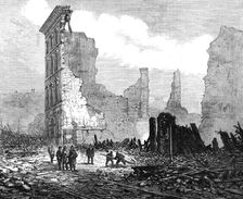 The Great Fire at Boston: Washington-Street, opposite Bromfield-Street, 1872. Creator: Unknown