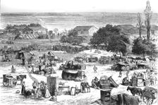 'The Great Fire at Salonica; The homeless people camping out on the outskirts of the town 1890. Creator: Unknown