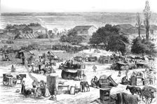 'The Great Fire at Salonica; The homeless people camping out on the outskirts of the town 1890. Creator: Unknown