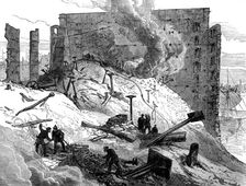 The Great Fire at Rotherhithe, 1871. Creator: Unknown