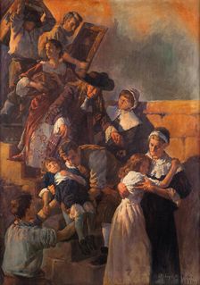 The Great Fire of London, 1666, 1898. Creator: Forbes, Stanhope Alexander (1857-1947)