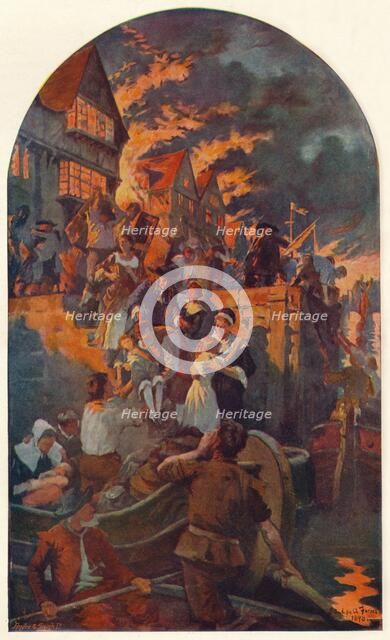 The Great Fire of London, 1666 (1905). Artist: Unknown.