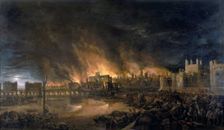 The Great Fire of London, 1666 (c1666). Creator: Unknown