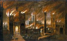The Great Fire of London, 1666 (c1675)