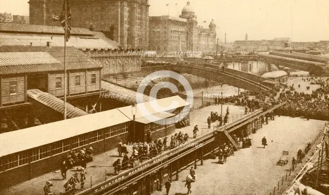 'The Great Floating Landing-Stage at Liverpool', c1930. Creator: Unknown.