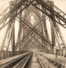 The Great Forth Bridge, Scotland 1896. Creator: Works and Sun Sculpture Studios