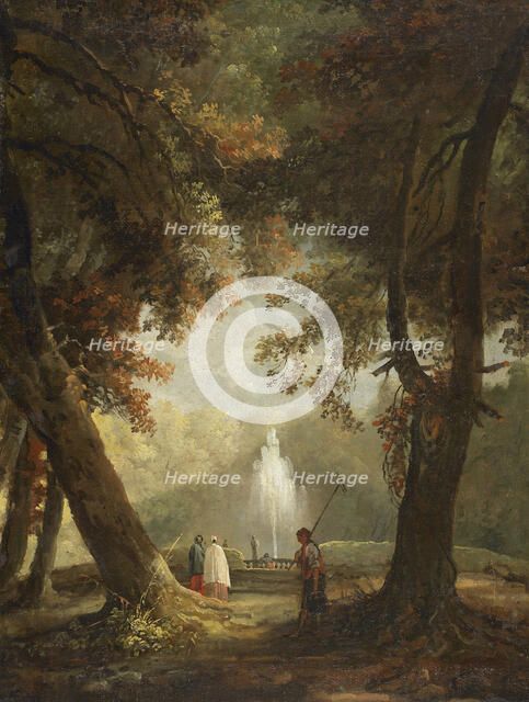 The Great Fountain at Villa Conti, Frascati, ca 1761. Creator: Robert, Hubert (1733-1808).
