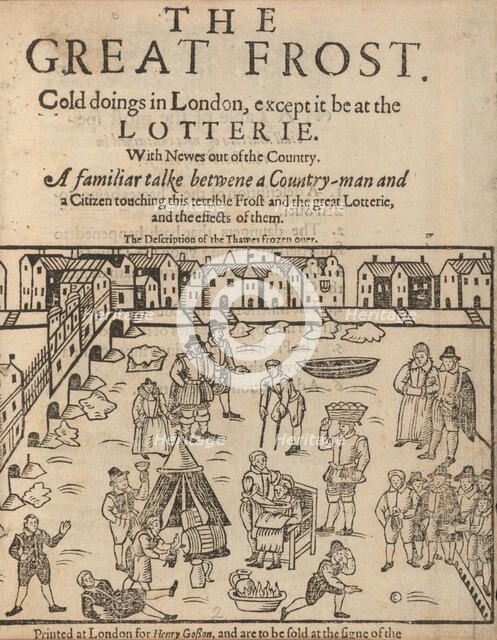 The great frost in London, 1608. Artist: Anonymous  