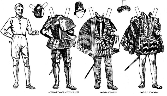 'The Great Gallery of Costume: Varied Dresses Worn in the Days of Elizabeth', c1934. Artist: Unknown.