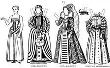 The Great Gallery of Costume: Varied Dresses Worn in the Days of Elizabeth c1934